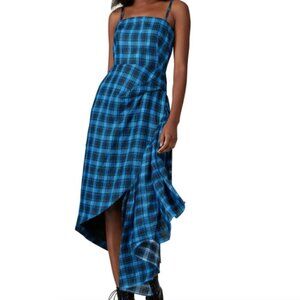 Osman London Chantal Gingham Dress in Blue sz 8